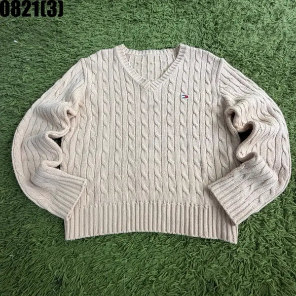 [BUNJANG] Tommy Hilfiger Cable Knit Sweater Beige / 타미힐피거 케이블 니트 베이지 105 8/21