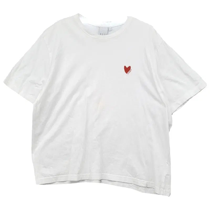 [BUNJANG] Elle White T-Shirt L / 엘르 화이트 반팔티 L