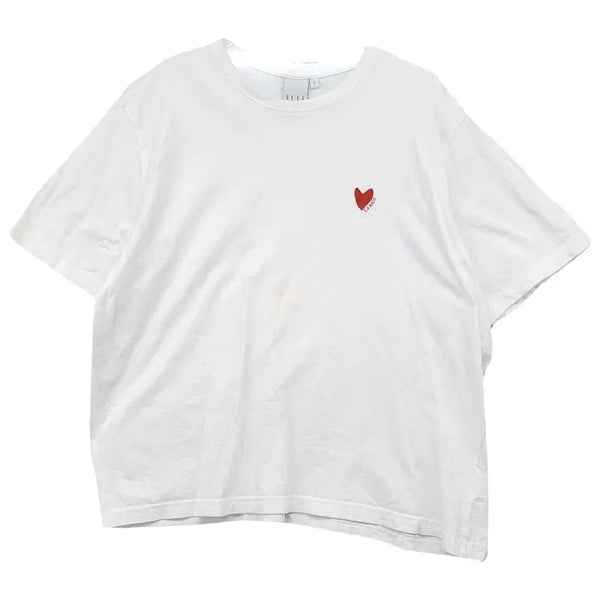 [BUNJANG] Elle White T-Shirt L / 엘르 화이트 반팔티 L