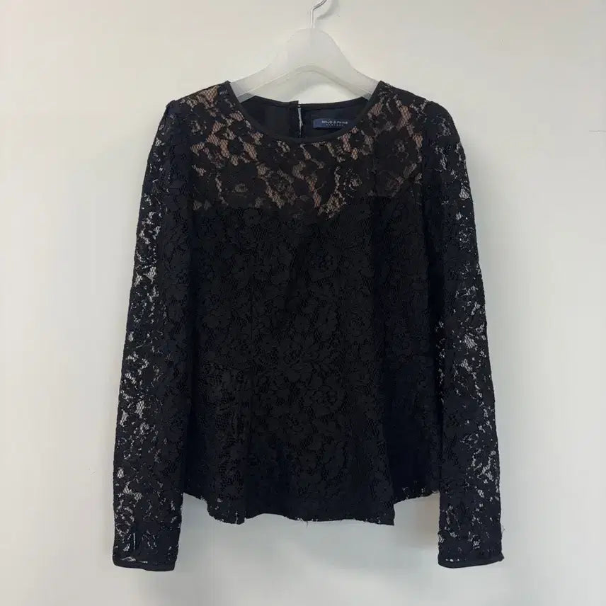 [BUNJANG] MOJO.S.PINE Black Lace Blouse Size 55 / 모조에스핀 블랙 레이스 블라우스 55 ㅡ0821