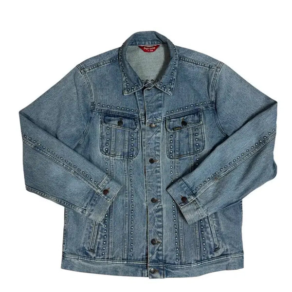 [BUNJANG] Supreme Studded Denim Trucker Jacket / 슈프림 청자켓