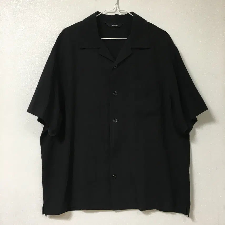 [BUNJANG] SYSTEM HOMME Oversized Short-Sleeve Shirt Black 95 / 23 SYSTEM 시스템 옴므 오버사이즈 반팔 셔츠 95