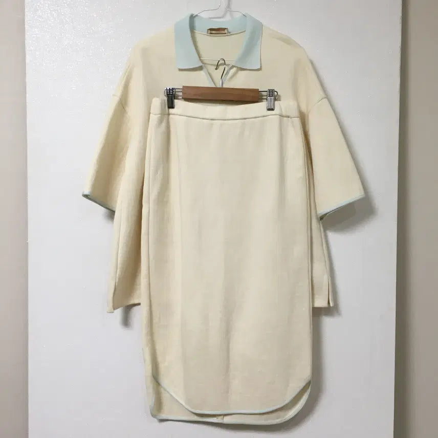 [BUNJANG] LEBEIGE Cotton T-Shirt and Skirt Set / 르베이지 코튼 티셔츠, 스커트 셋업 66 70