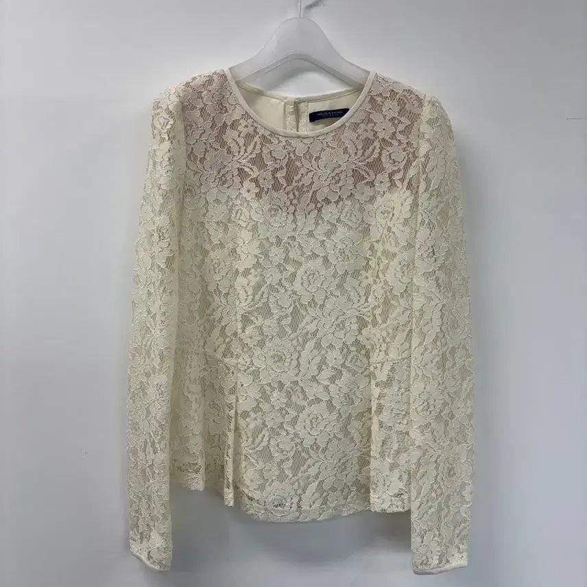 [BUNJANG] MOJO.S.FINE Ivory Lace Blouse Size 55 / 모조에스핀 아이보리 레이스 블라우스 55 ㅡ0821