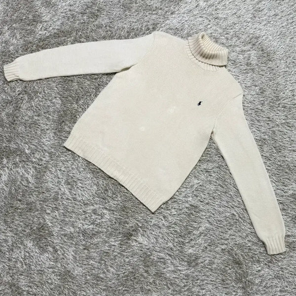 [BUNJANG] Polo Ralph Lauren Turtleneck Knit Ivory / 폴로 랄프로렌 터틀넥 니트 아이보리
