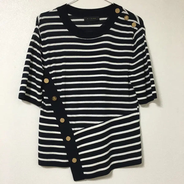 [BUNJANG] MICHAA Button-Up Short Sleeve Knit Top / MICHAA 미샤 버튼업 반팔 니트 85