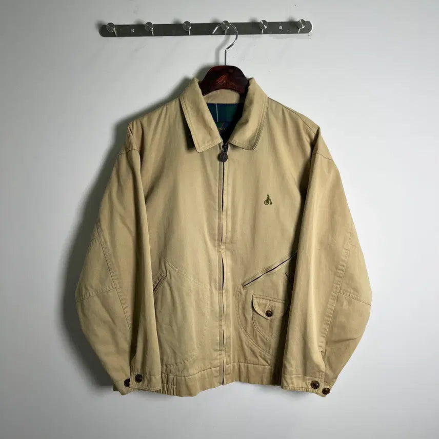 [BUNJANG] Beanpole Beige Swingtop Blouson Jacket L / BEANPOLE 빈폴 베이지 스윙탑 블루종 자켓 L