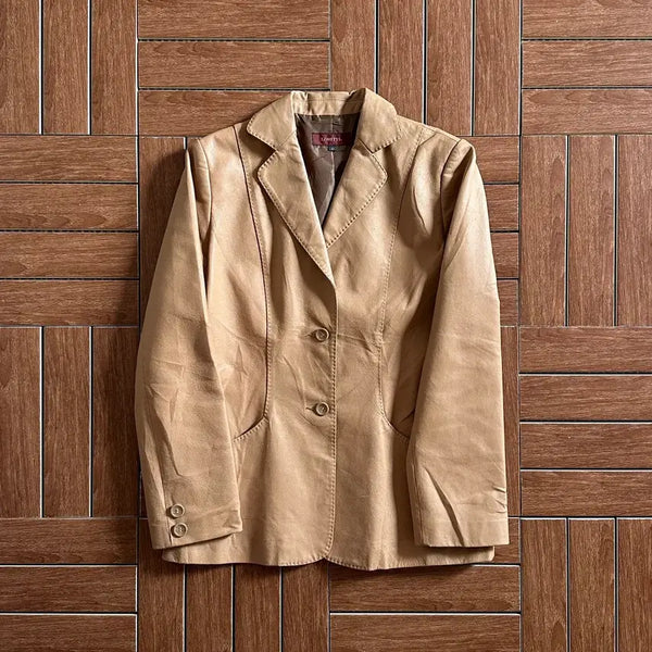 [BUNJANG] Loritti Pigskin Leather 2-Button Jacket / Loritti 돼지가죽 2버튼 레더 자켓 11