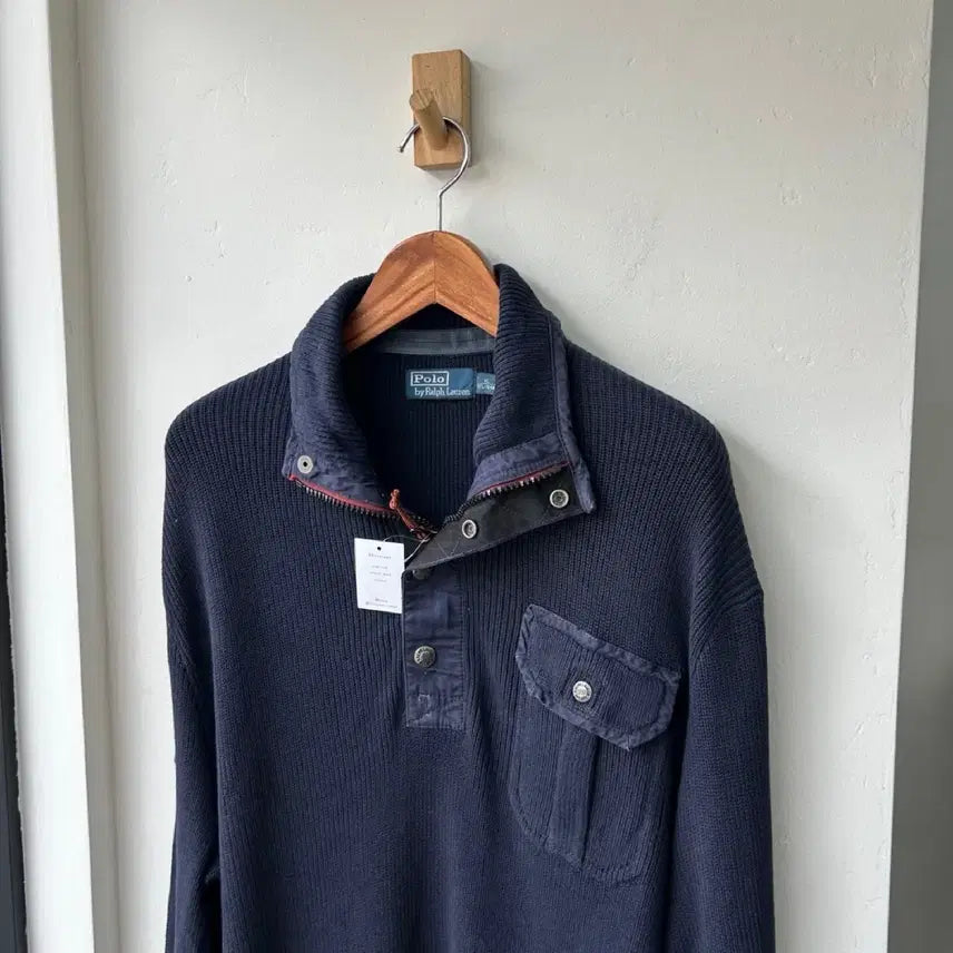 [BUNJANG] Polo Ralph Lauren Military Half-Zip Knit XL / 17805 - 폴로 랄프로렌 밀리터리 반집업 니트