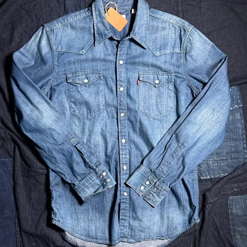 [BUNJANG] Levi's Men's Classic Bartow Western Denim Shirt M / 리바이스 바스토우 데님 웨스턴 셔츠 M