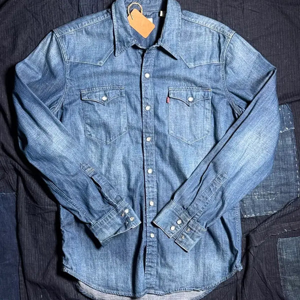 [BUNJANG] Levi's Men's Classic Bartow Western Denim Shirt M / 리바이스 바스토우 데님 웨스턴 셔츠 M