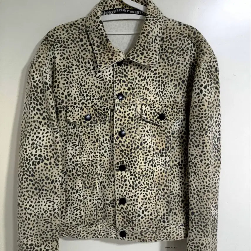 [BUNJANG] Alexander Wang Leopard Denim Trucker Jacket / S 알렉산더왕 레오파드 데님자켓 트러커
