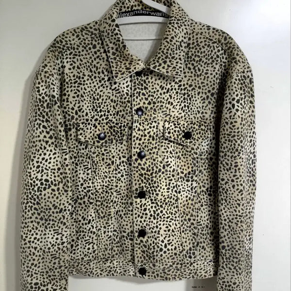 [BUNJANG] Alexander Wang Leopard Denim Trucker Jacket / S 알렉산더왕 레오파드 데님자켓 트러커