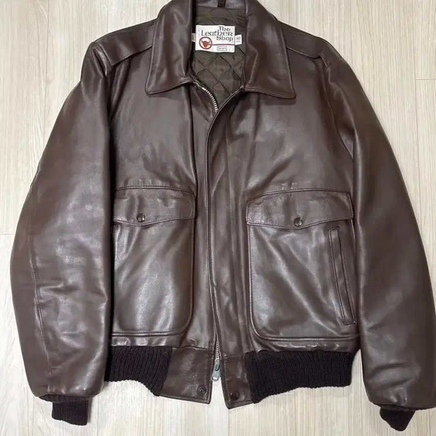 [BUNJANG] Sears A2 Leather Jacket Size 40 / Sears 시어스 a2 가죽 자켓 40사이즈