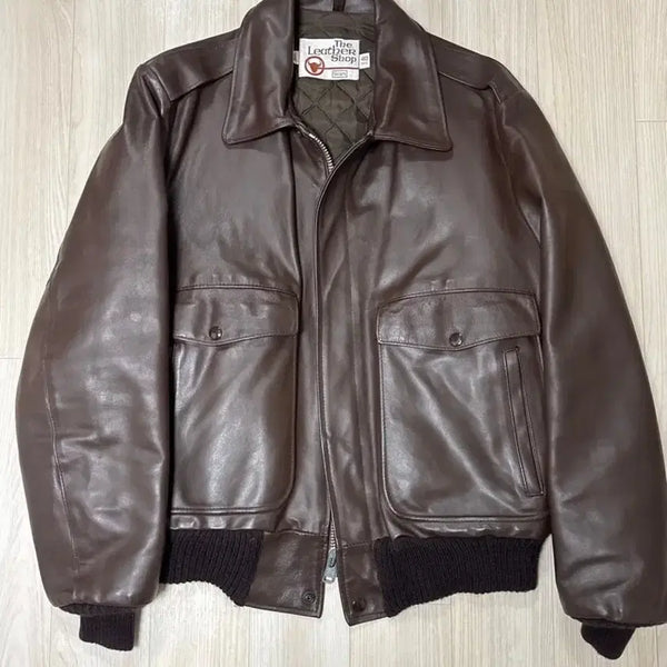 [BUNJANG] Sears A2 Leather Jacket Size 40 / Sears 시어스 a2 가죽 자켓 40사이즈