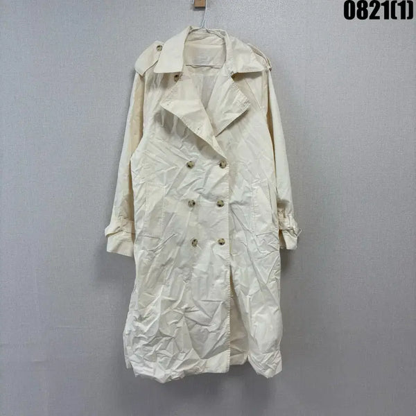 [BUNJANG] Double Button Trench Coat Cream S / 크림색 더블 버튼 트렌치 코트 s