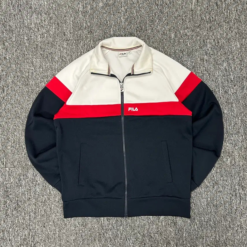 [BUNJANG] Fila Color Block Track Jacket M / 휠라 배색 져지 M