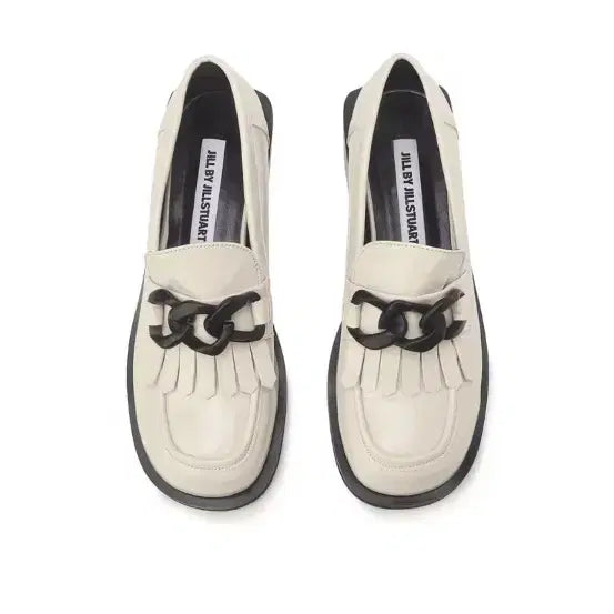 [BUNJANG] Jill by Jill Stuart Chain Loafers Cream / 질바이질스튜어트 체인 로퍼 크림