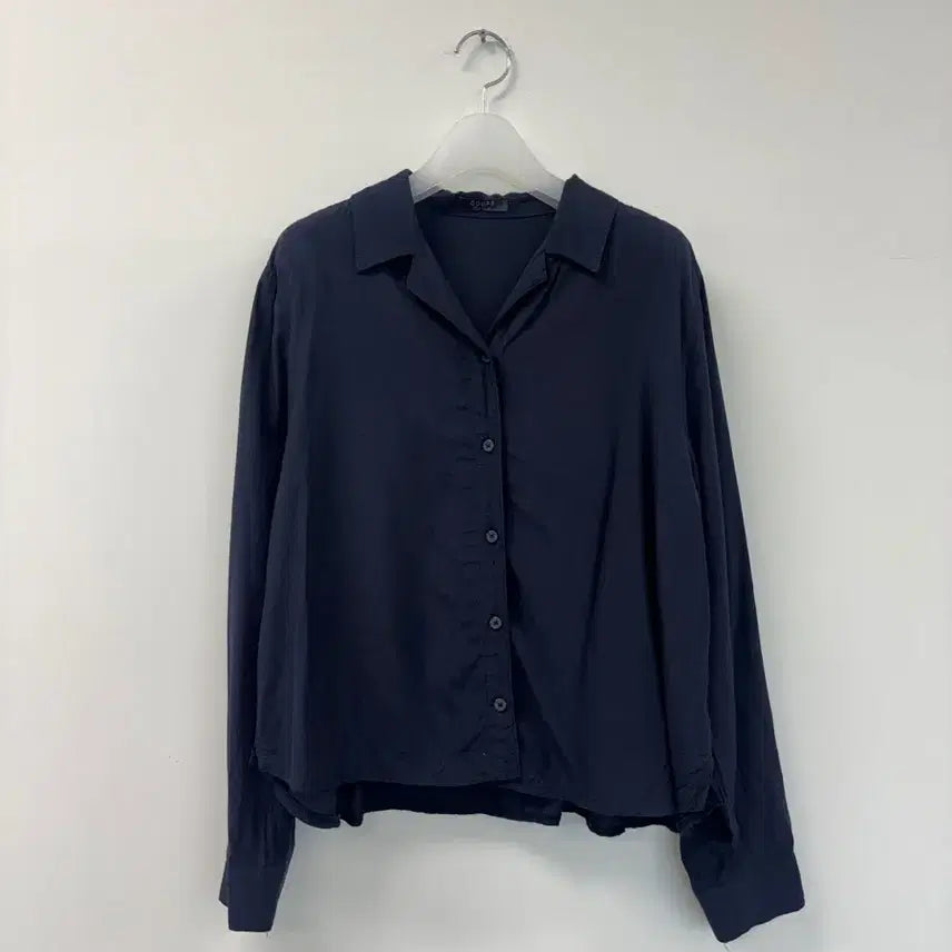 [BUNJANG] Coups Navy Rayon Blouse Size 66 / coups 네이비 레이온 블라우스 66 ㅡ0821