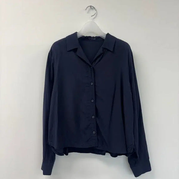 [BUNJANG] Coups Navy Rayon Blouse Size 66 / coups 네이비 레이온 블라우스 66 ㅡ0821
