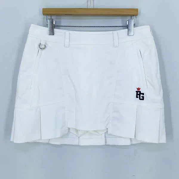 [BUNJANG] PEARLY GATES Women's Summer Mini Skirt Light Ivory / 파리게이츠 여성 여름 스판끼 미니스커트 연아이보리 (HU46537)