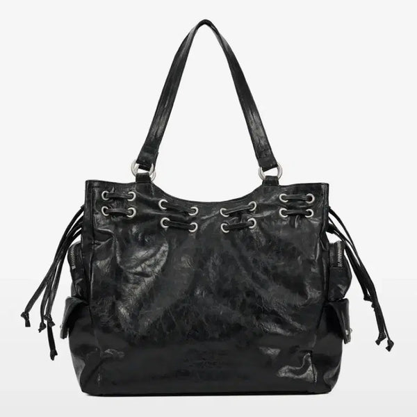 [BUNJANG] Dainit New Stud String Big Bag Black / 다이닛 new stud string big bag in black