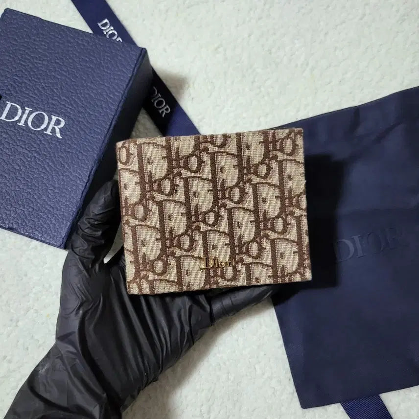 [BUNJANG] Dior Oblique Bifold Wallet Brown / [신형/풀구성] 디올 오블리크 반지갑 브라운