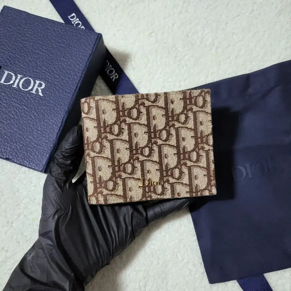 [BUNJANG] Dior Oblique Bifold Wallet Brown / [신형/풀구성] 디올 오블리크 반지갑 브라운