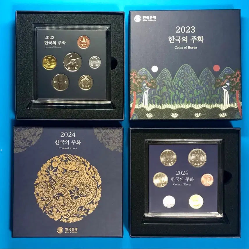 [BUNJANG] Bank of Korea Mint Set 2023-2024 (4 Sets) / 2023년 & 2024년 한국은행 민트세트 2개씩 (총 4개)