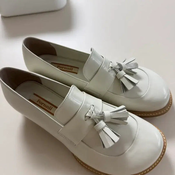 [BUNJANG] Rorni Handmade Leather Loafers (Ivory) Size 250 / 로르니 수제화 가죽구두 로퍼 (아이보리) 250