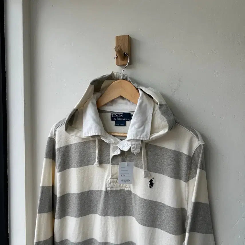 [BUNJANG] Polo Ralph Lauren Striped Rugby Hoodie / 17808 - 폴로 랄프로렌 스트라이프 후디 럭비티