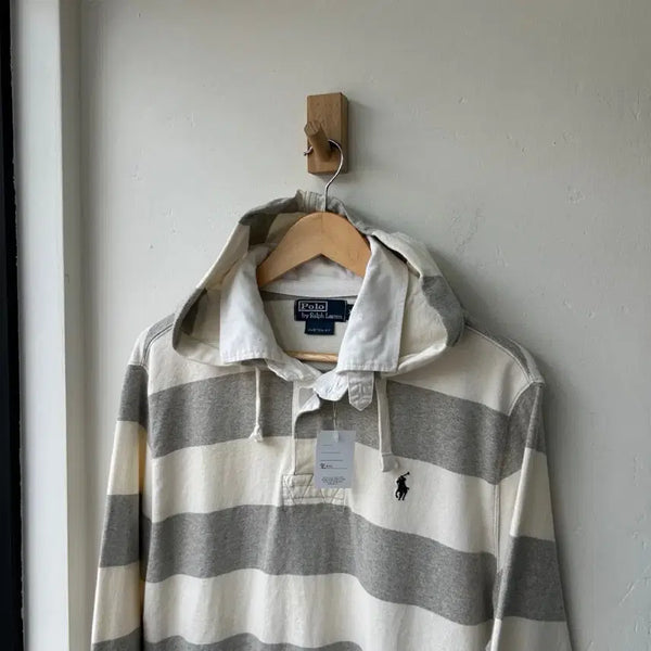 [BUNJANG] Polo Ralph Lauren Striped Rugby Hoodie / 17808 - 폴로 랄프로렌 스트라이프 후디 럭비티