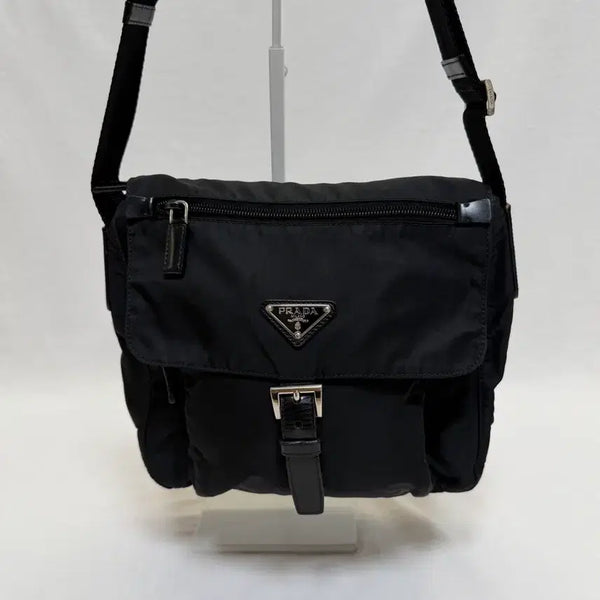 [BUNJANG] Prada Pocono Nylon Buckle Crossbody Messenger Shoulder Bag / 정품 프라다 포코노 나일론 버클 크로스백 메신저백 숄더백