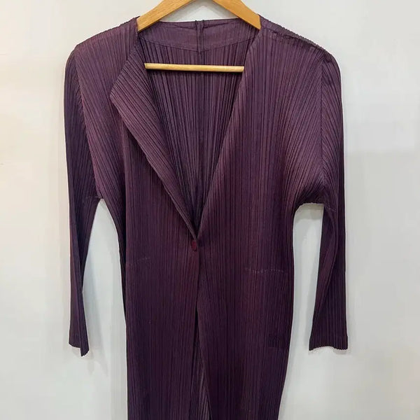 [BUNJANG] Pleats Please Purple Cardigan / 플리츠 플리즈 가디건 퍼플