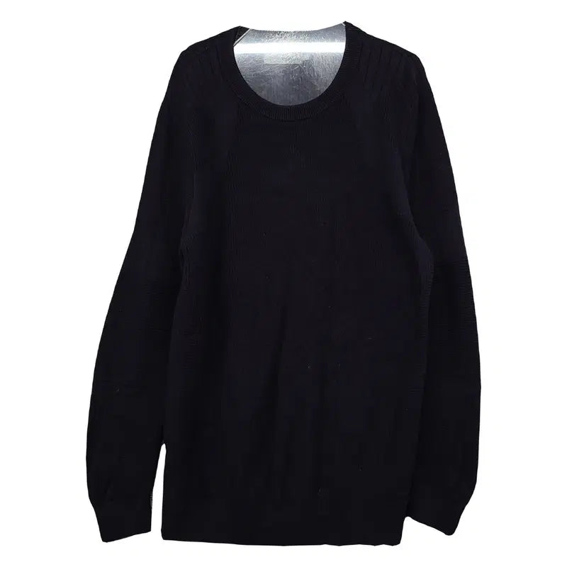 [BUNJANG] Calvin Klein Black Cotton Round Knit Sweater M / 캘빈클라인 블랙 코튼 라운드 니트 스웨터 M