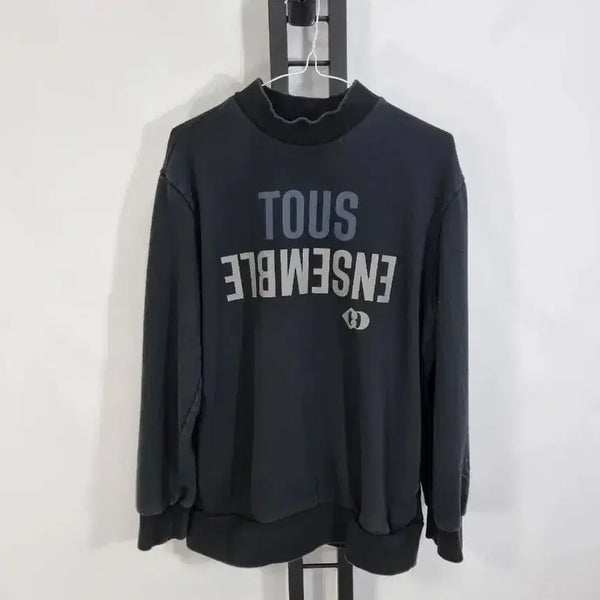 [BUNJANG] Lucky Chouette Black Turtleneck Sweatshirt / 럭키슈에뜨 맨투맨 터틀넥 폴라티 블랙 36