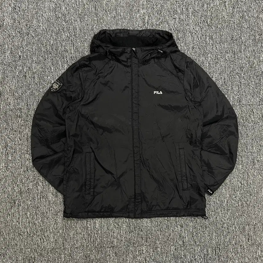 [BUNJANG] Fila Black Windbreaker Jacket (M) / 휠라 블랙 바람막이 자켓 M