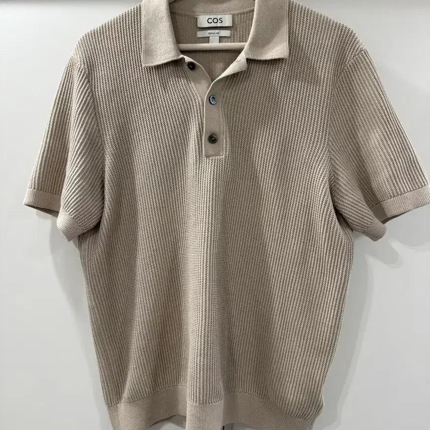 [BUNJANG] COS Men's Knit Polo Shirt Beige / 코스 카라티