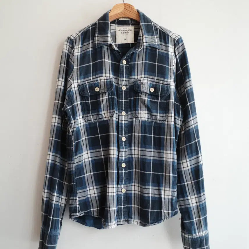 [BUNJANG] Abercrombie Flannel Two-Pocket Checkered Shirt / Abercrombie 아베크롬비 플란넬 투포켓 체크셔츠