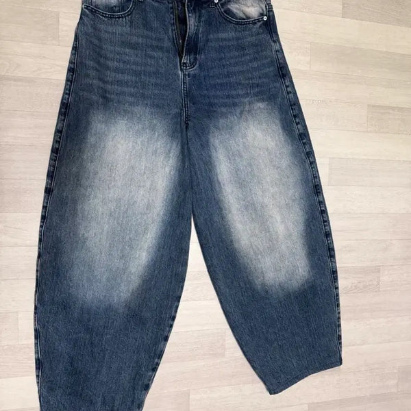 [BUNJANG] Loose Fit Wide Leg Denim Jeans / 청바지 루즈핏 와이드 데님
