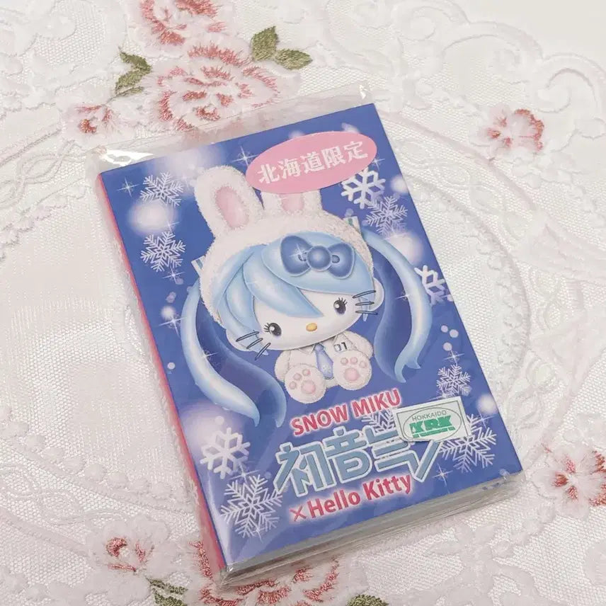[BUNJANG] Hatsune Miku Snow Miku Hello Kitty Memo Pad / 하츠네 미쿠 스노우 미쿠 헬로키티 메모지 새상품 유키미쿠 홋카이도