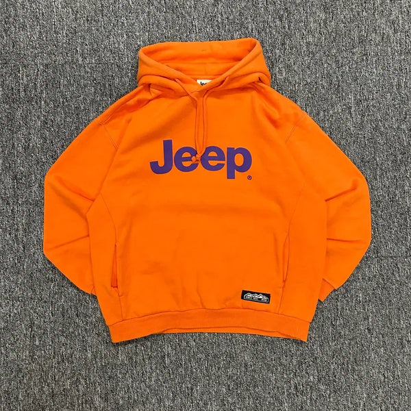 [BUNJANG] Jeep Big Logo Hoodie Orange S / Jeep 오렌지 빅로고 후드티 S