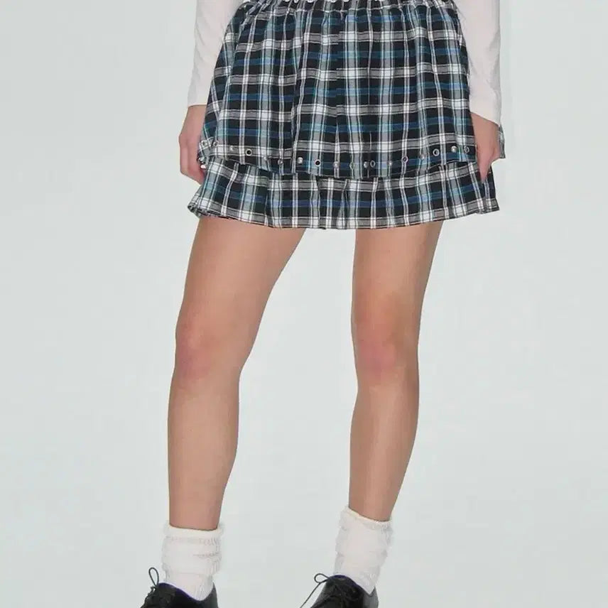 [BUNJANG] Please Project Check Frill Skirt / 플리즈 프로젝트 체크 프릴 스커트