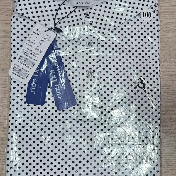 [BUNJANG] KYJ GOLF White Polka Dot Pattern Golf Wear Top (L) / KYJ GOLF 골프웨어 화이트 100(L)