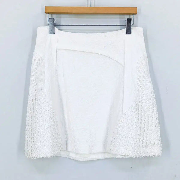 [BUNJANG] SJSJ Women's Spring/Summer Mini Skirt Light Ivory / SJSJ 여성 춘하 미니스커트 연아이보리64 (HU46540)