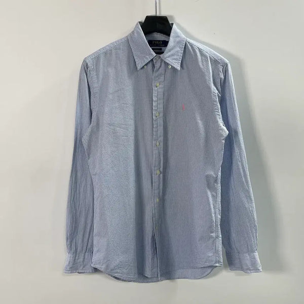[BUNJANG] Polo Ralph Lauren Seersucker Long Sleeve Shirt / 폴로 랄프로렌 시어서커 긴팔 셔츠 (on.2012)