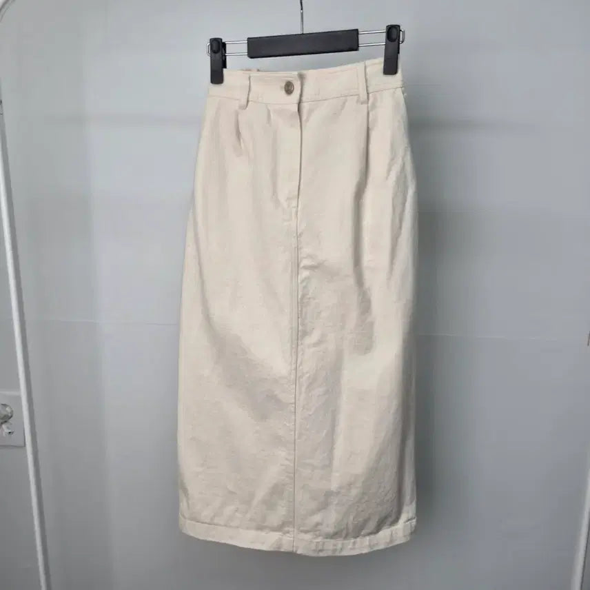 [BUNJANG] Thursday Island Beige Denim Midi Skirt Women's S / 써스데이아일랜드 2024 베이지 데님스커트 여성S 6h20