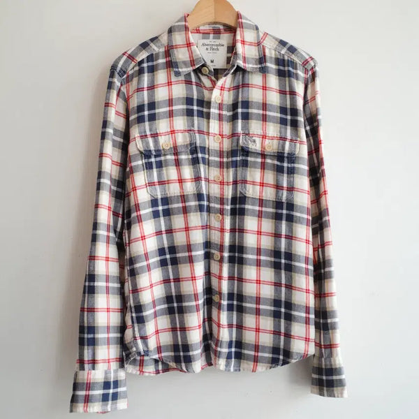 [BUNJANG] Abercrombie Flannel Two-Pocket Checkered Shirt / Abercrombie 아베크롬비 플란넬 투포켓 체크셔츠