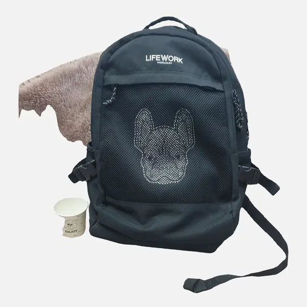 [BUNJANG] Lifework Black Backpack / 라이프워크 블랙 백팩 O1314