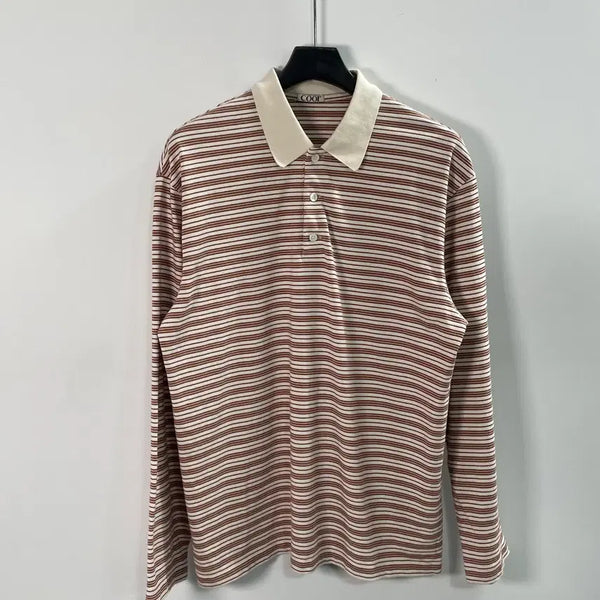 [BUNJANG] COOR Stripe PK Long Sleeve Polo Shirt M / 쿠어 스트라이프 pk 긴팔 카라티 (on.2013)